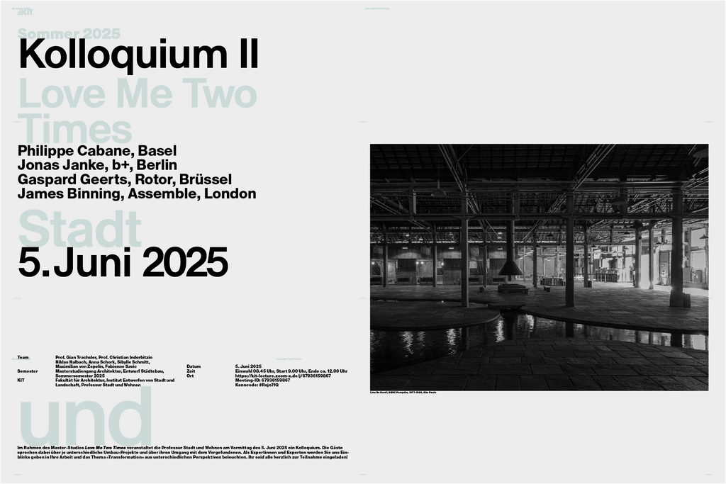 „Kolloquium II“-Poster für Veranstaltung am 5. Juni 2025 mit Bild Lina Bo Barei SESC