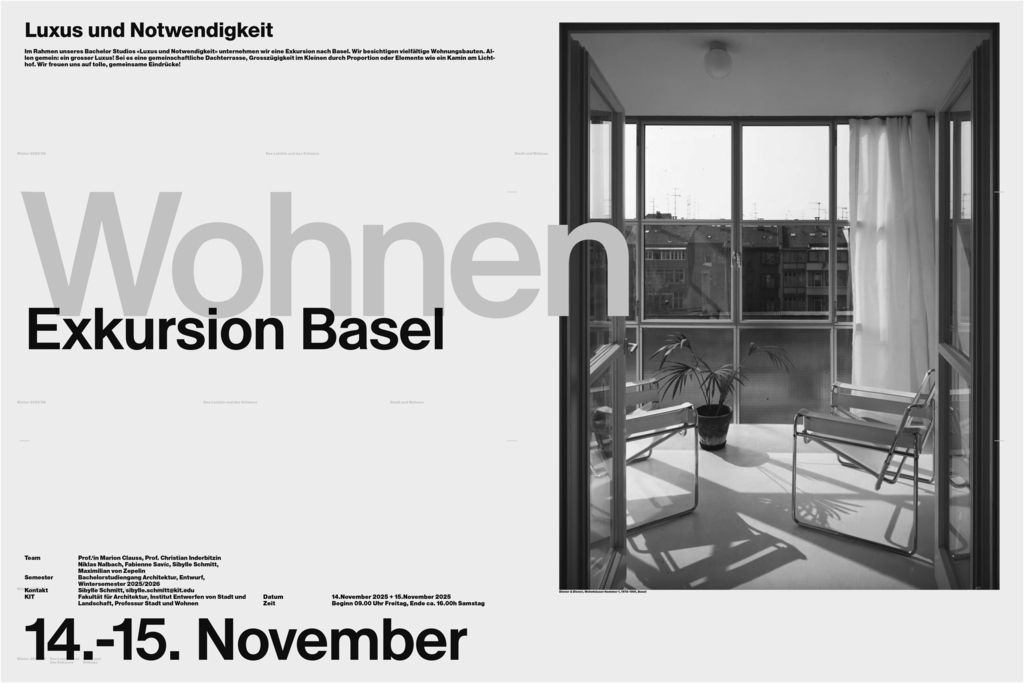 Plakat Exkursion Basel, Hammer 1 Diener&Diener