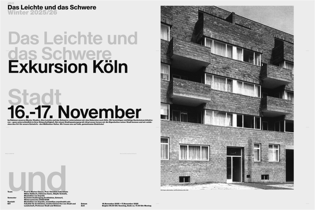 Plakat Exkursion Köln, O.M. Ungers