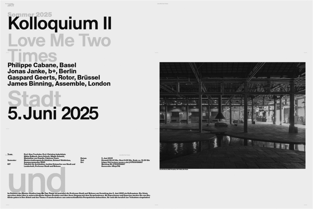 „Kolloquium II“-Poster für Veranstaltung am 5. Juni 2025 mit Bild Lina Bo Barei SESC